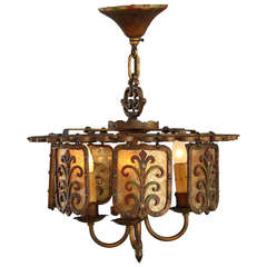 1920s All Original Spanish Revival Chandelier