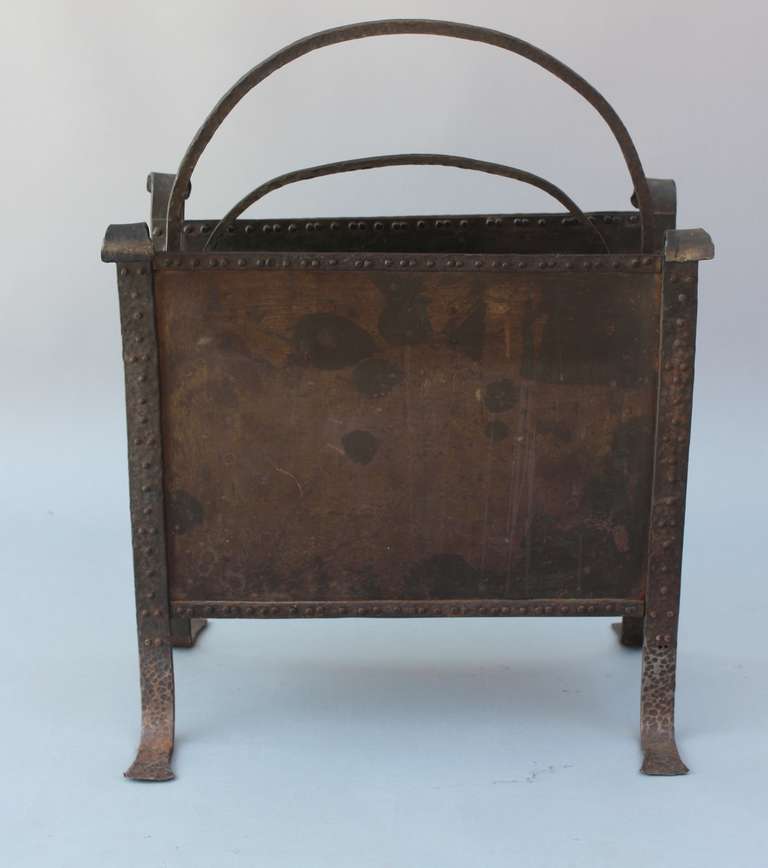 American 1920s Fantastic Wrought Iron Magazine Stand