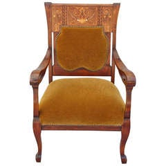 Antique Beautiful Inlaid Armchair