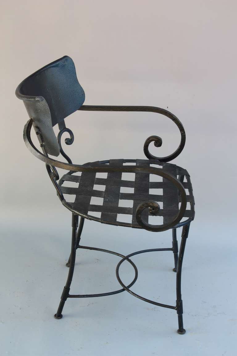 1930s Pair of Wrought Iron Armchairs 2