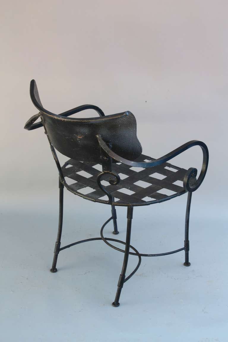 1930s Pair of Wrought Iron Armchairs 1