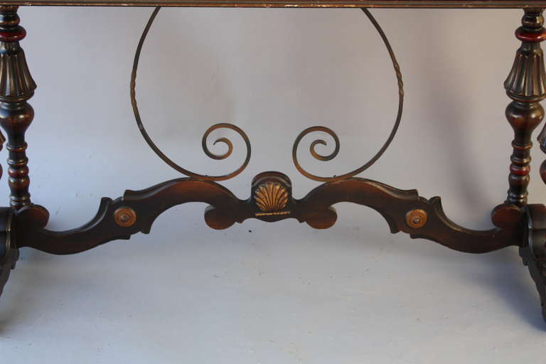 Classic Spanish Revival Console with Irons 1