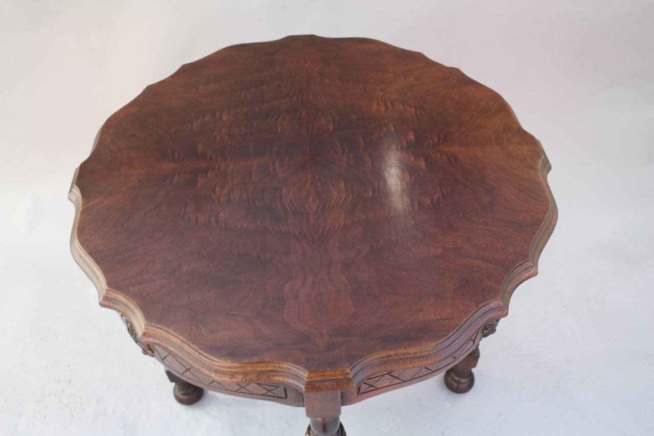 Spanish Colonial 1920s Walnut Side Table