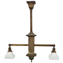 Antique Classic Two-light Arts and Crafts Chandelier