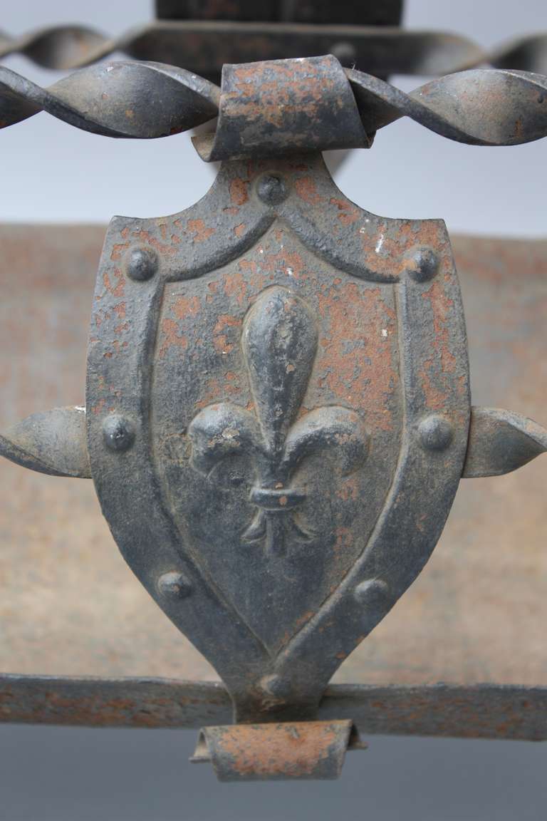 antique fireplace log holder