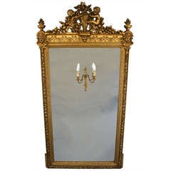 Antique Ornately Carved French Mirror