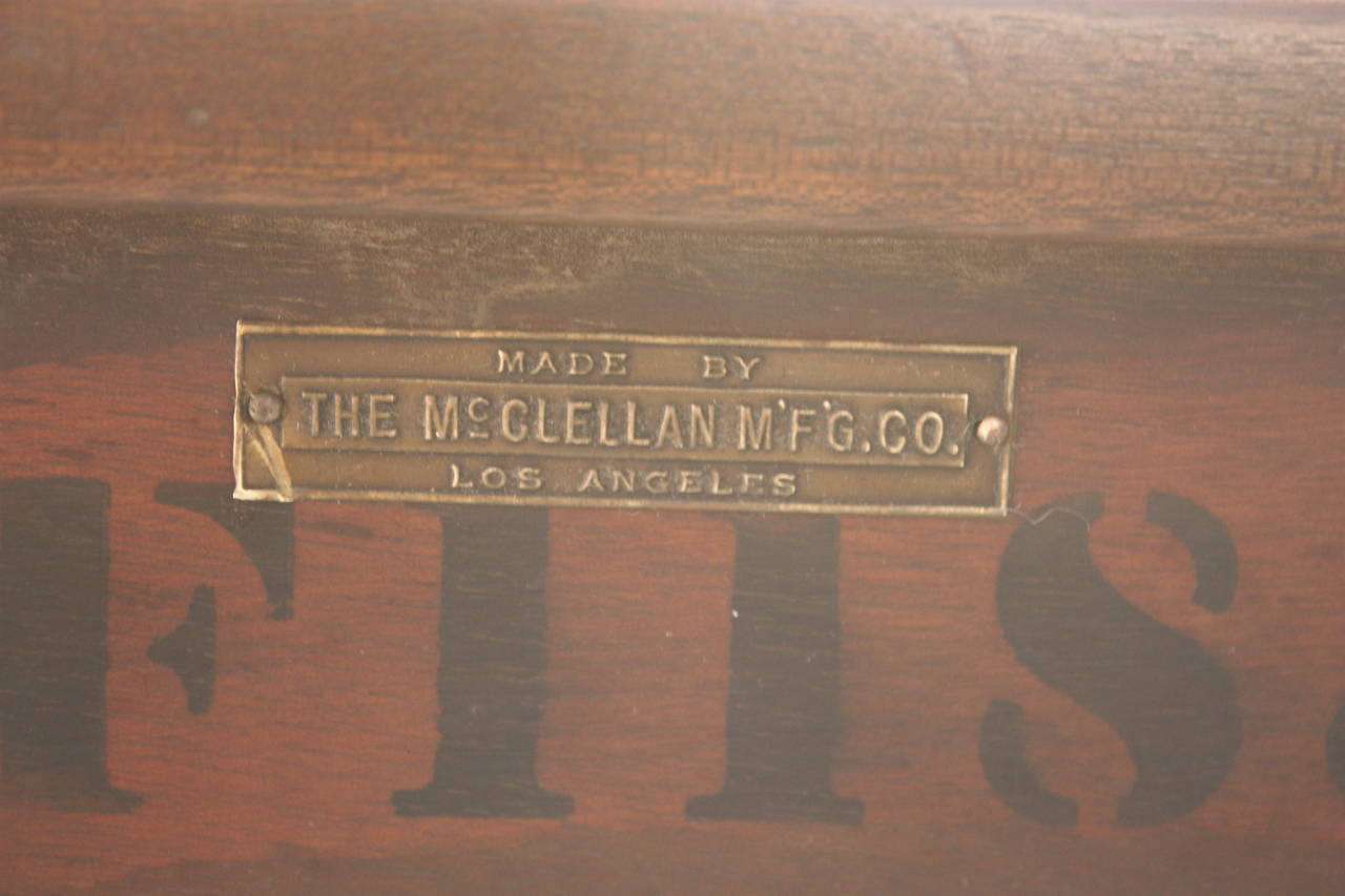 Antique 1920s Walnut Side Table by Mc Clellan, Los Angeles 1