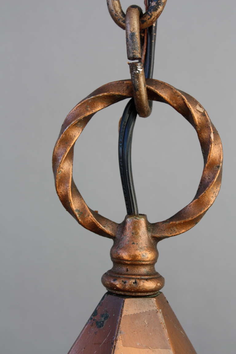 Tudor Brass Lantern with Gothic Details 1