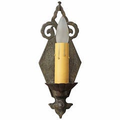 One of Two Antique Single Sconce with Cut-Out
