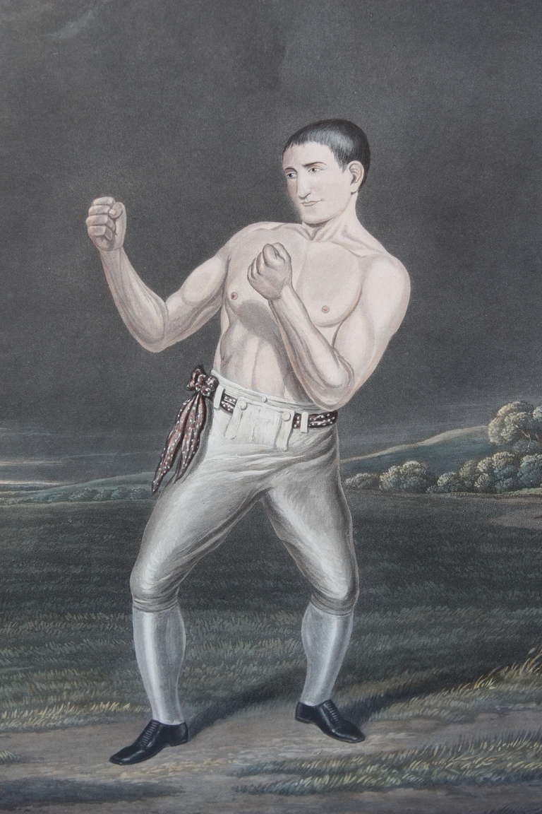 English 19th Century Boxing Aquatint For Sale