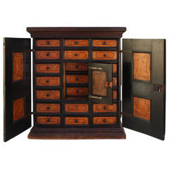19th Century Cabinet with Burled Wood Interior 19th Century Cabinet with Burled Wood Interior