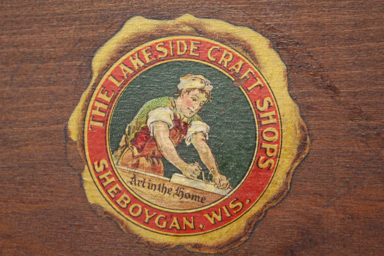 Antique Arts & Crafts Lakeside Craft Shops Humidor or Bar In Good Condition In Pasadena, CA