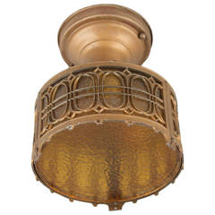 Vintage 1920s Ceiling Mount with Original Glass.