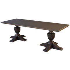 Very Long Oak Dining Table, 1920's