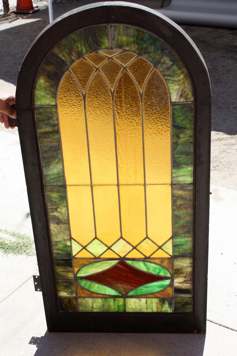 1 of 4 Arched Stained Glass Windows 1