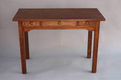 Antique Arts & Crafts Desk with Three Drawers