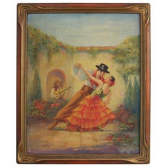 Painting of Spanish Dancers, circa 1920s