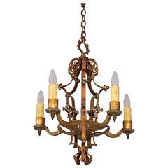 Vintage 1920s Polychrome Chandelier