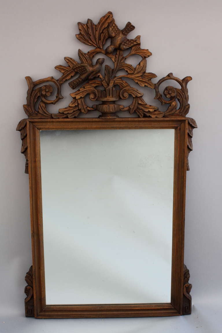 Carved Mirror with Birds at 1stDibs