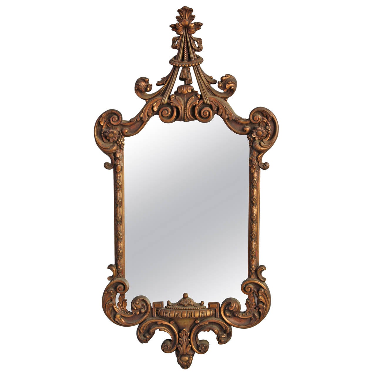 Antique Carved Wood Mirror, circa 1920s at 1stdibs