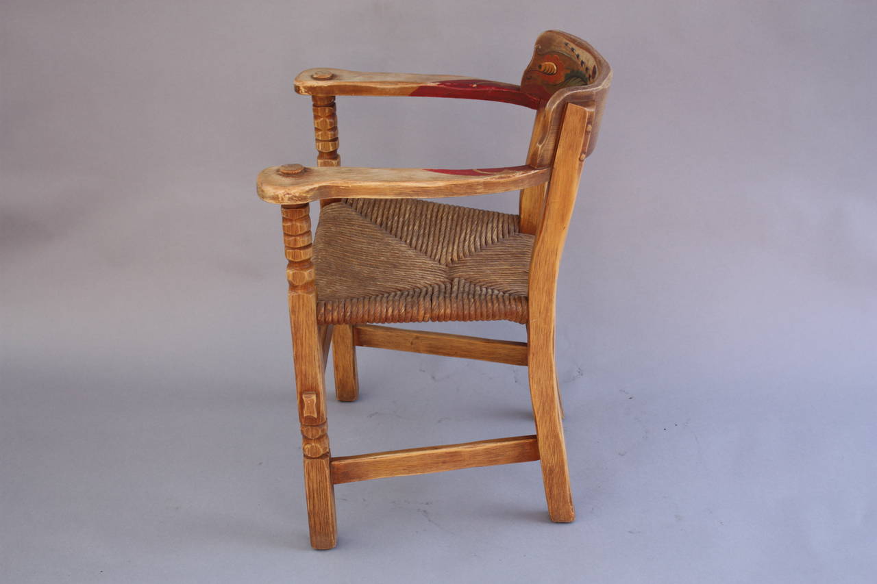 Antique Monterey Period Pair of Coronado Armchairs 2