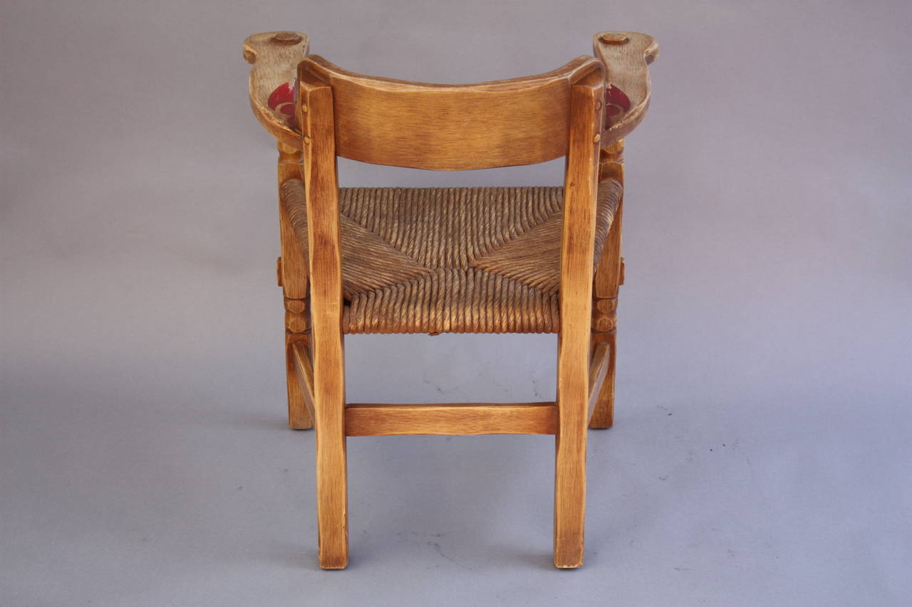 Antique Monterey Period Pair of Coronado Armchairs 1
