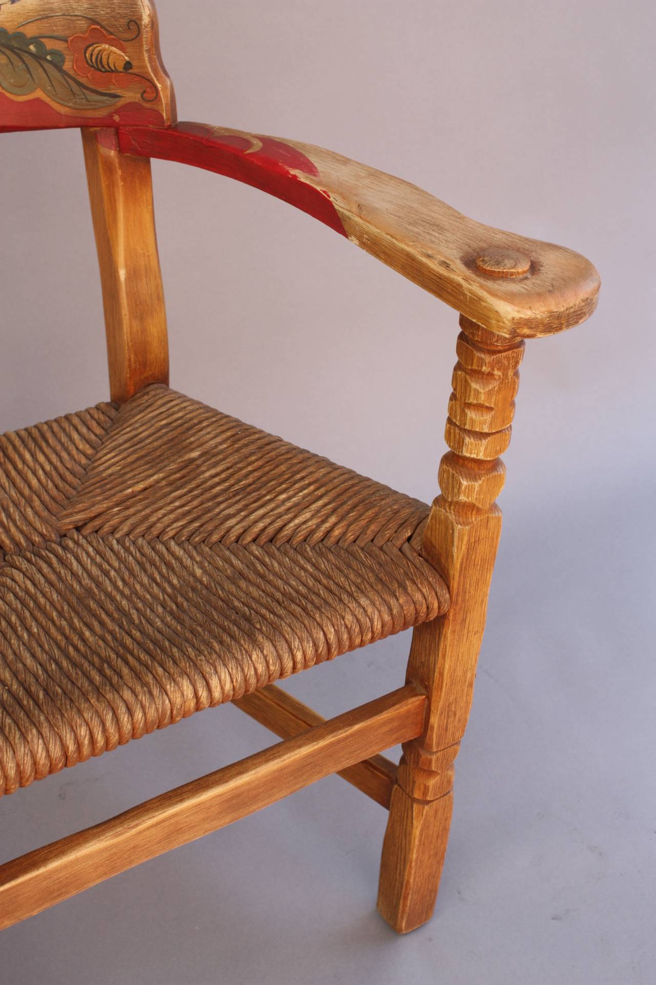 Antique Monterey Period Pair of Coronado Armchairs In Good Condition In Pasadena, CA