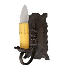 One of Three 1920s Simple Antique Single Sconces