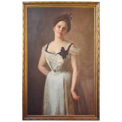 Large Portrait of Lady by Nicholas R Brewer, 1909