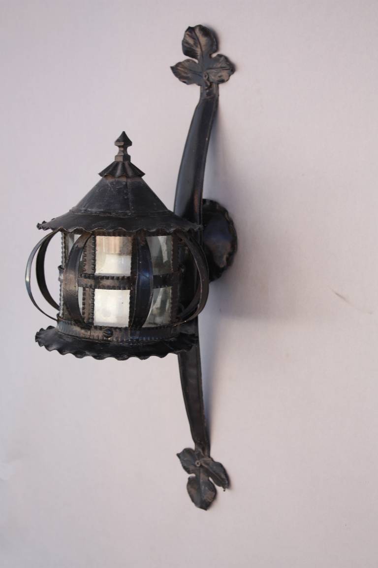American Exceptional 1920s Pair of Porch Lights