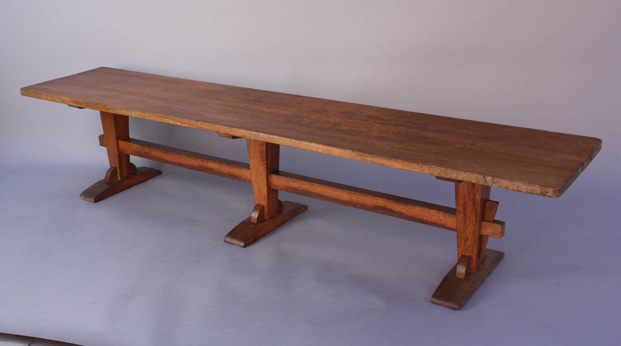 Large Primitive Industrial Early Bench or Coffee Table