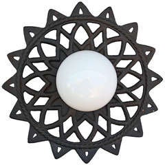 1920's Star Cast Filigree Ceiling Mount Fixture