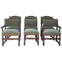 Set of Six 1920s Dining Room Chairs Set of Six 1920s Dining Room Chairs
