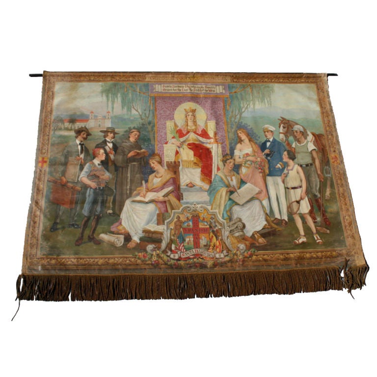 Rare 1920
s Santa Barbara Painting by Theodore Van Cina