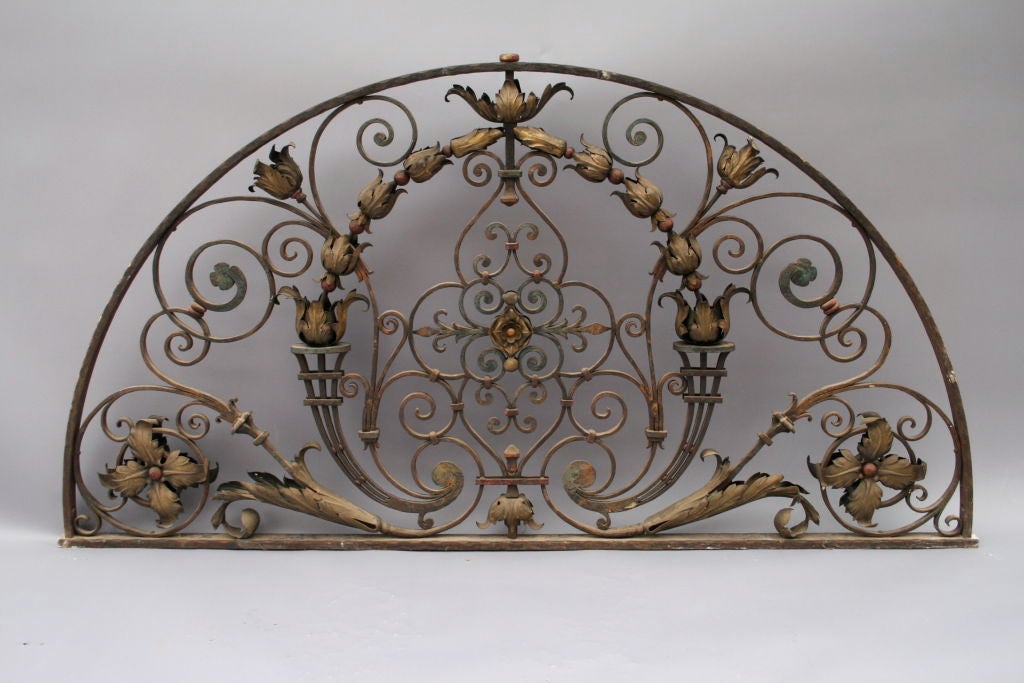 American Finely Detailed Wrought Iron Arch, c.1920's