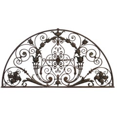 Antique Finely Detailed Wrought Iron Arch, c.1920's