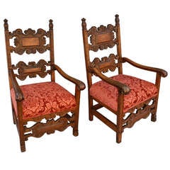 Pair of Spanish Revival Armchairs