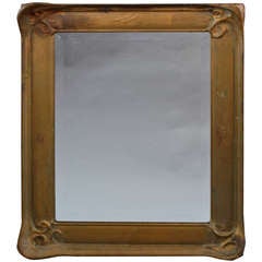 Circa 1910 Carved Wood Mirror