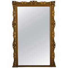 1920s Very Large Gilded Mirror