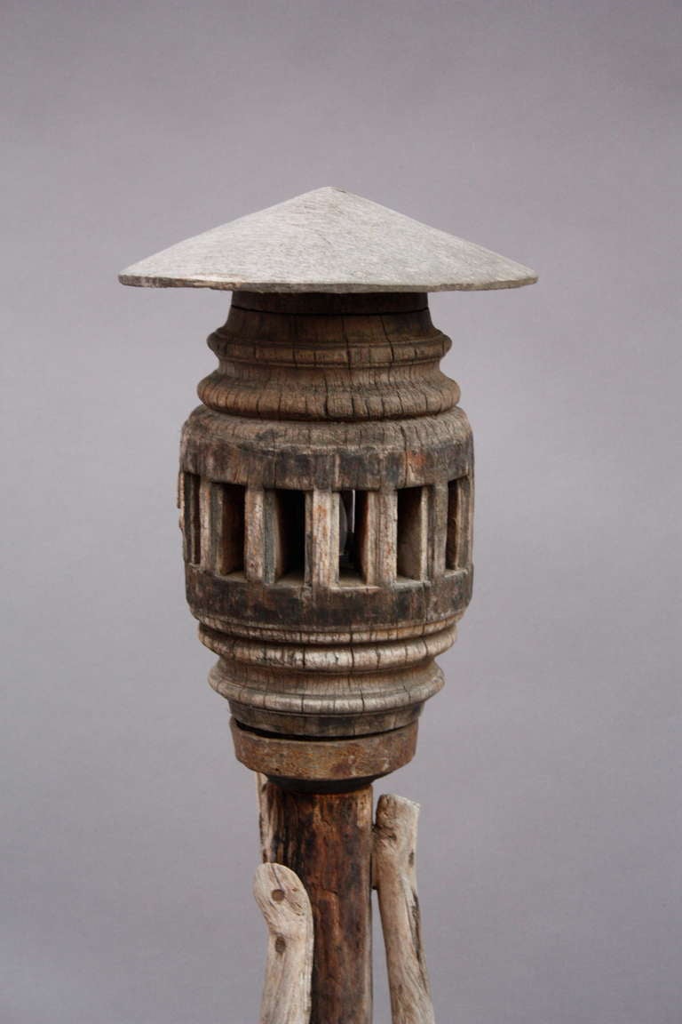 American Great Folk Art Floor Lamp