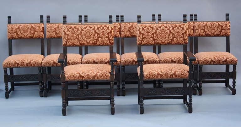 1920s Set Of 8 Dining Room Chairs