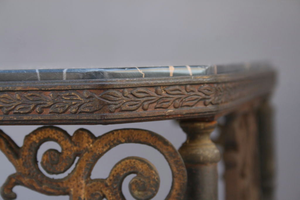1920's 2-Tiered Marble Top Table