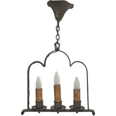 Unique 3-Light Chandelier, c.1920
s Antique Unique 3-Light Chandelier, c.1920
s