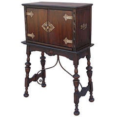 1920s Spanish Revival Cabinet With Writing Desk