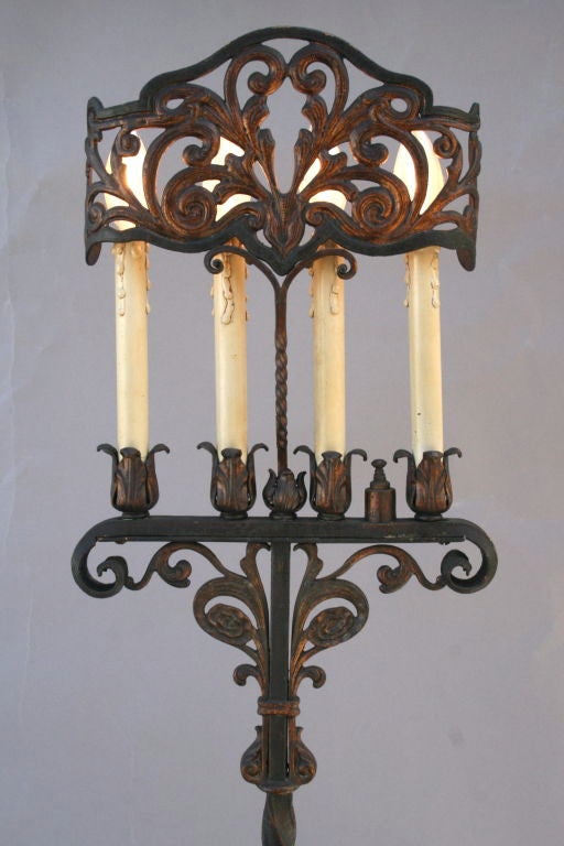 Stately 1920's 4-Light Torchiere/Floor Lamp