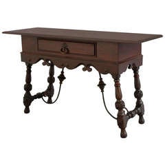 1920s Beautiful Console With Iron Stretcher