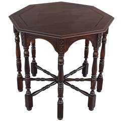 1920's Octagonal Lamp Table