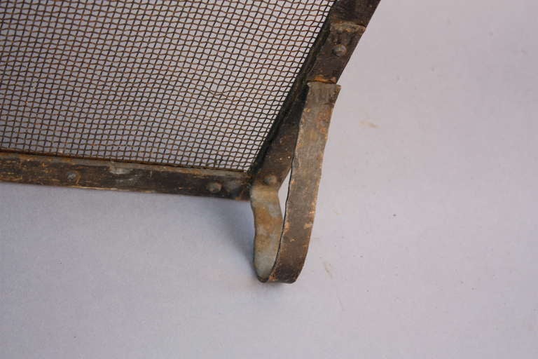 1920's Wrought Iron Fire Screen 1