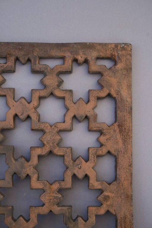 1920's Finely Cast Iron Panel, 1 of 3