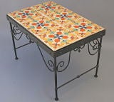 6 Tile D&M California Tile Table w/Iron Base